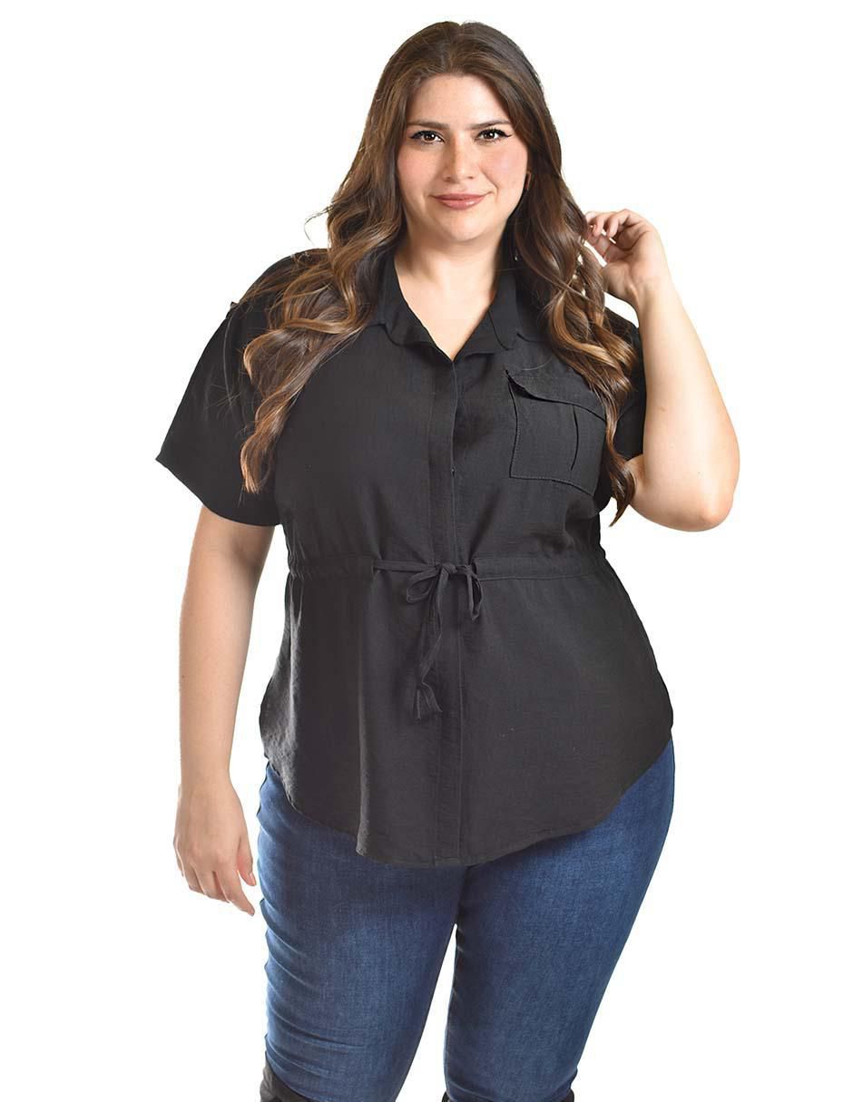 Blusa Roman Fashion manga corta para mujer Suburbia