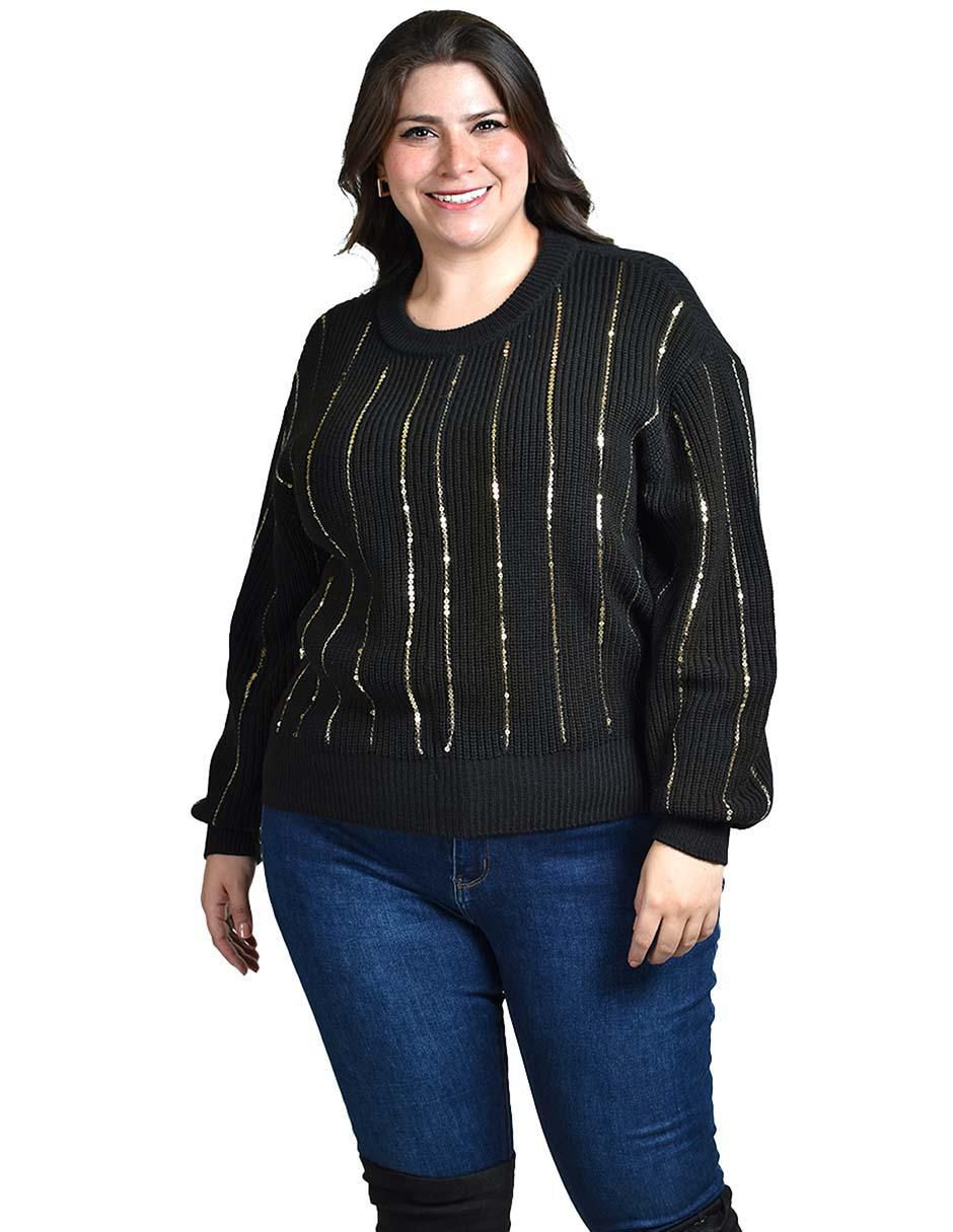 Suéter cuello redondo para mujer
