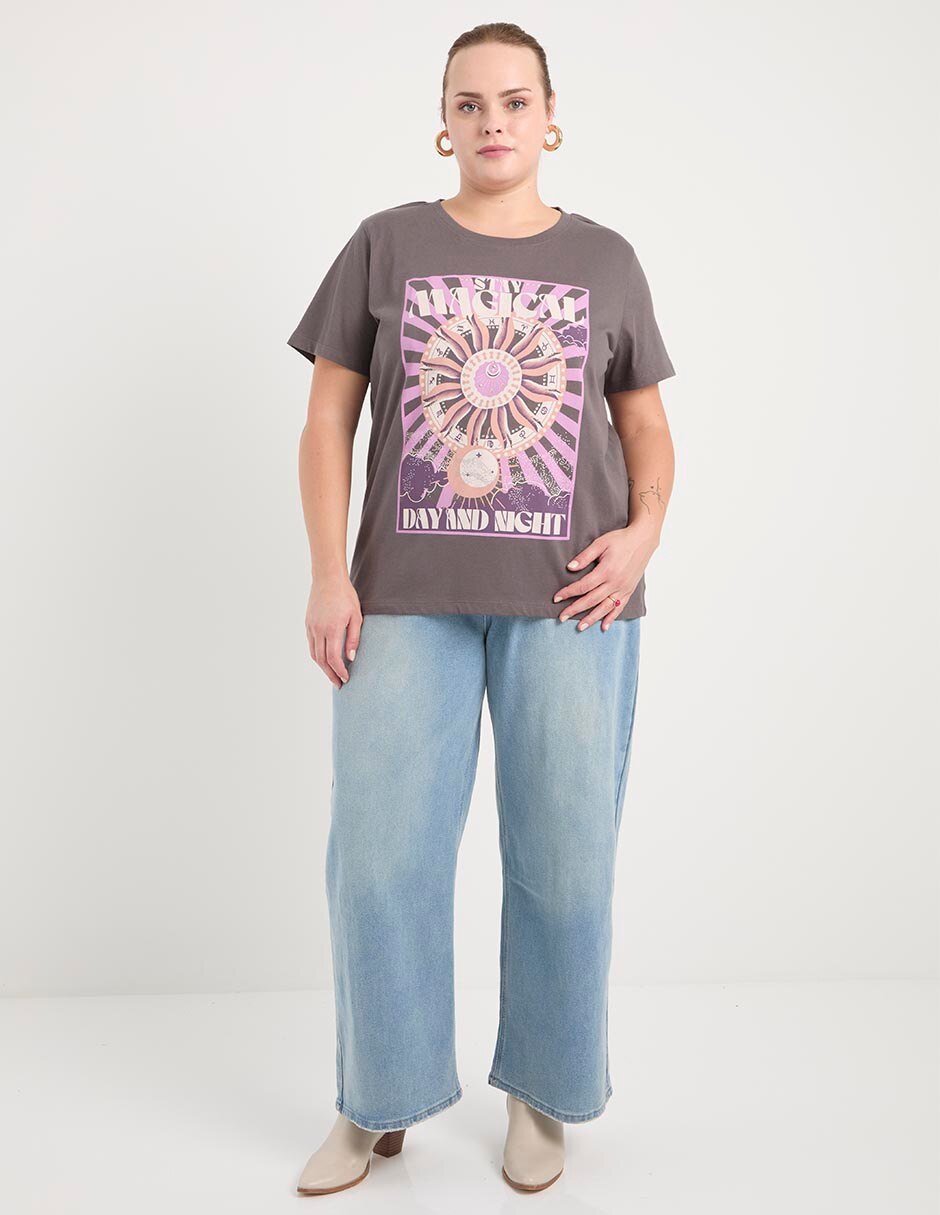 Playera manga corta cuello redondo para mujer 3