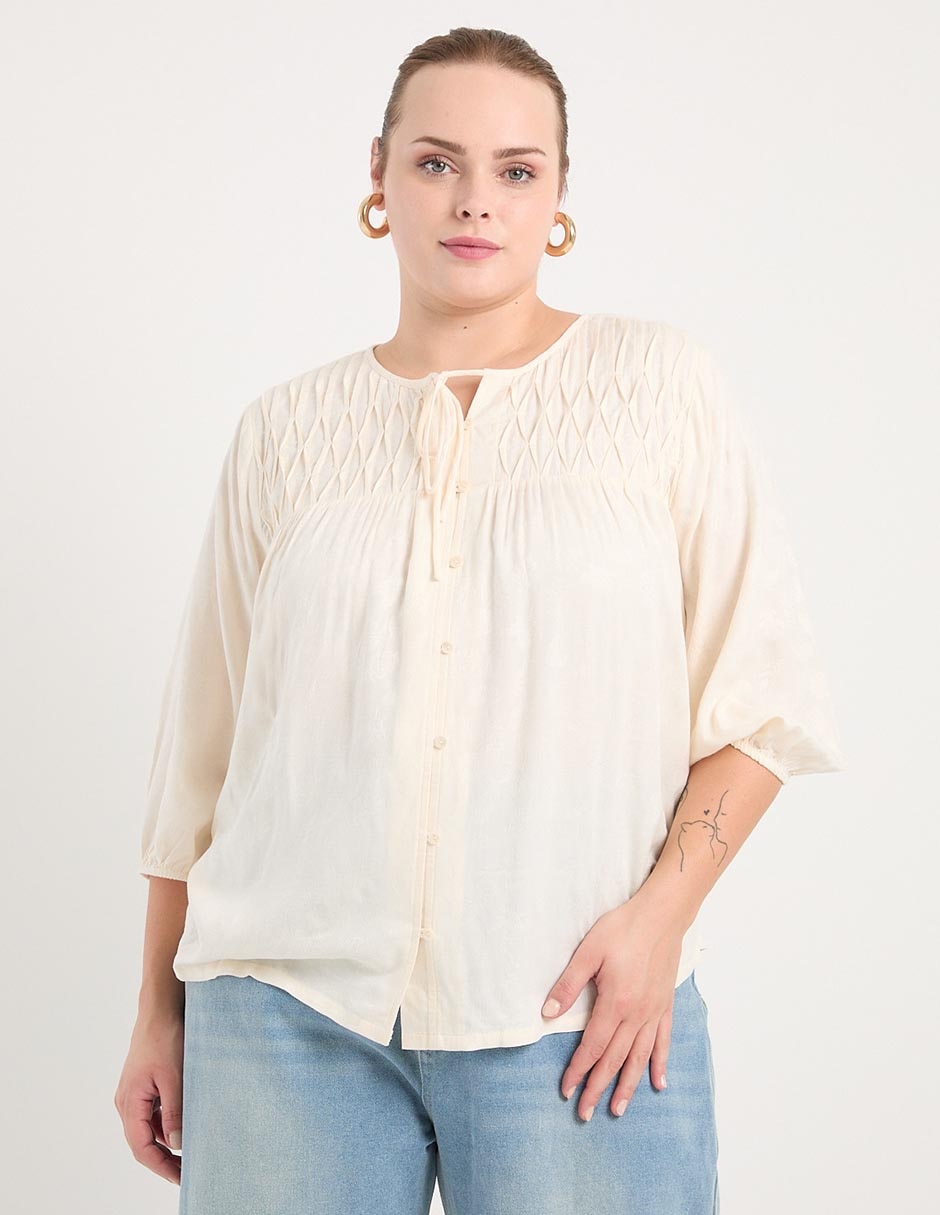 Blusa manga 3/4 para mujer