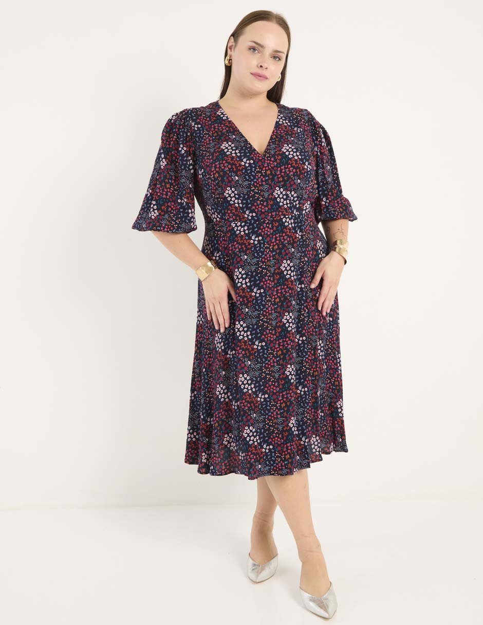 Vestido midi casual para mujer Vestido midi casual para mujer