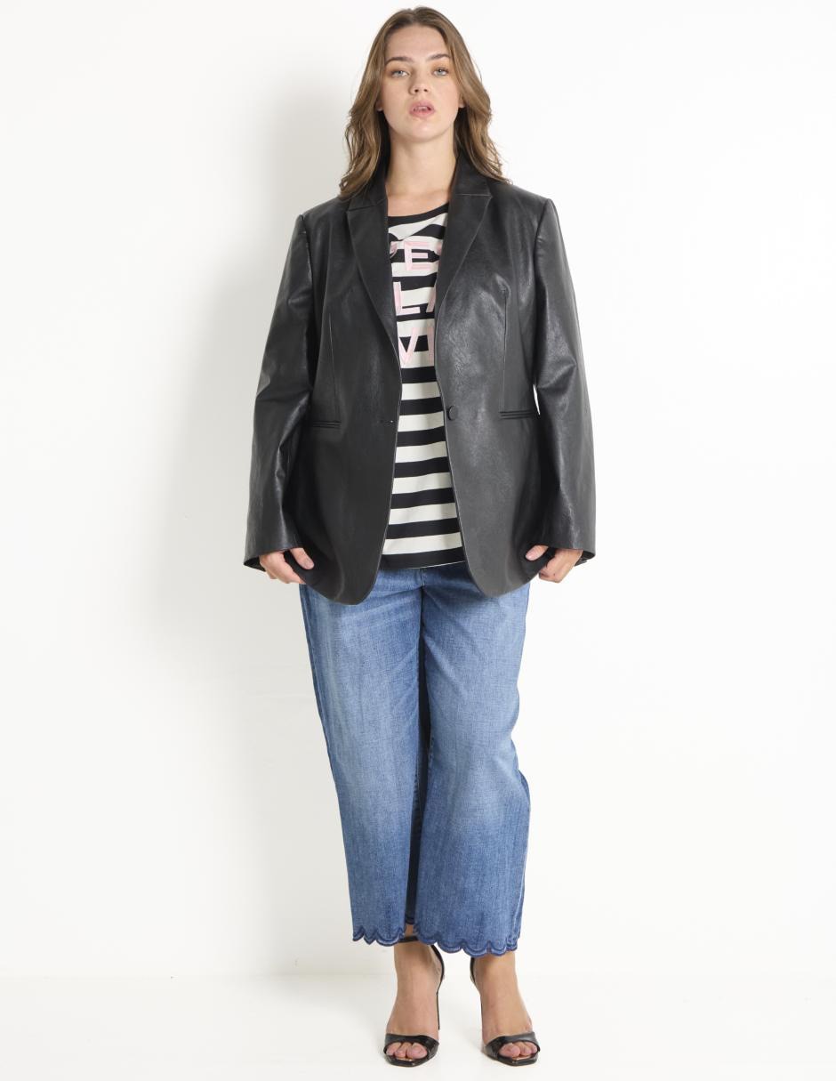 Jeans capri amplio para mujer