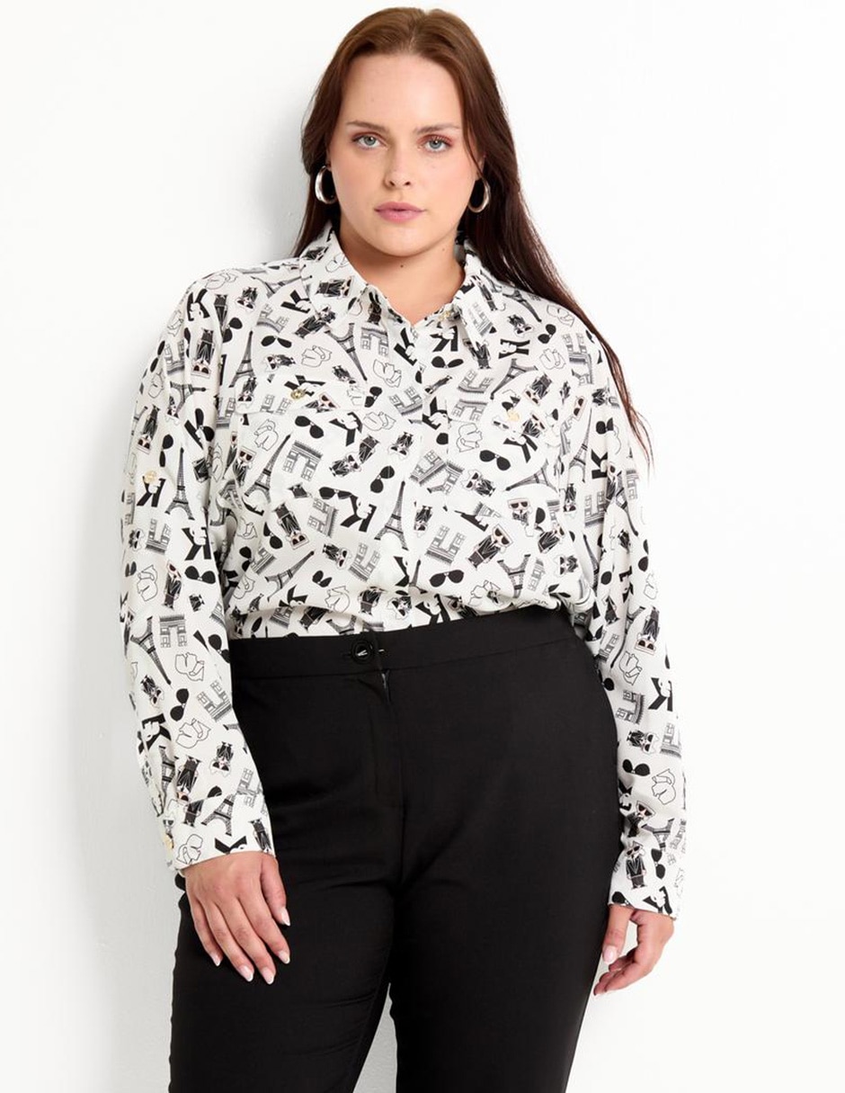 Blusa Estampada Camisetas Karl Lagerfeld Mujer Camisa Karl - Main Image