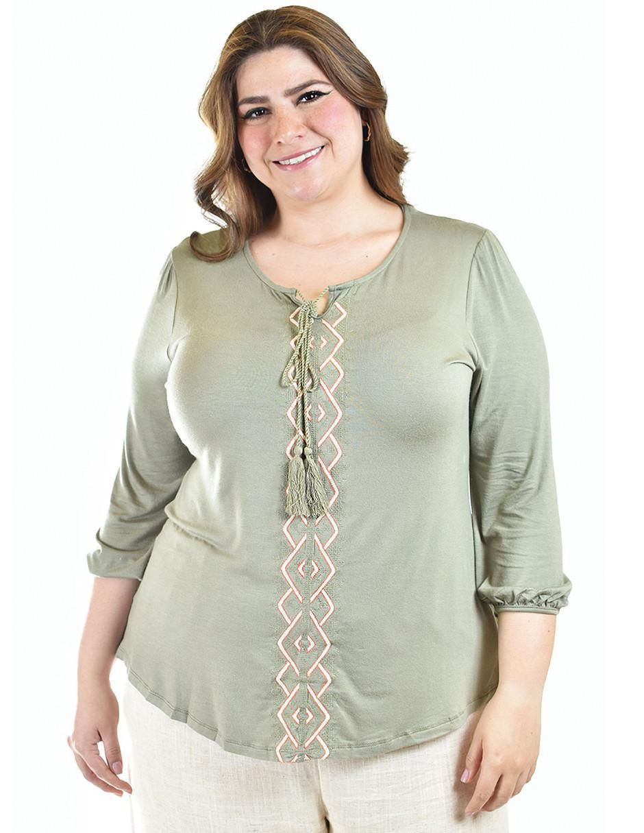 Blusa manga 3/4 para mujer Blusa manga 3/4 para mujer