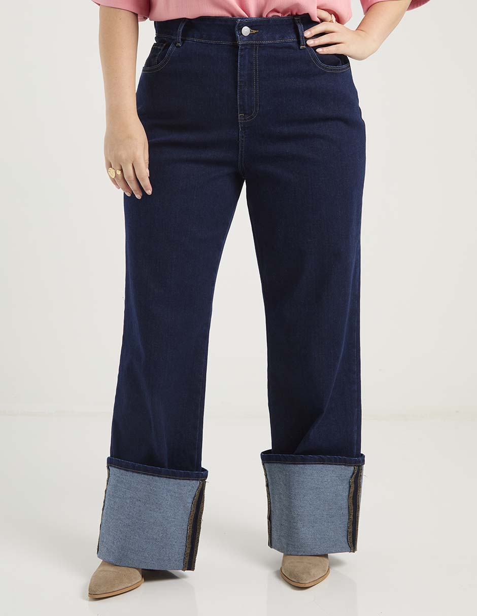 Pantalón acampanado wide leg para mujer
