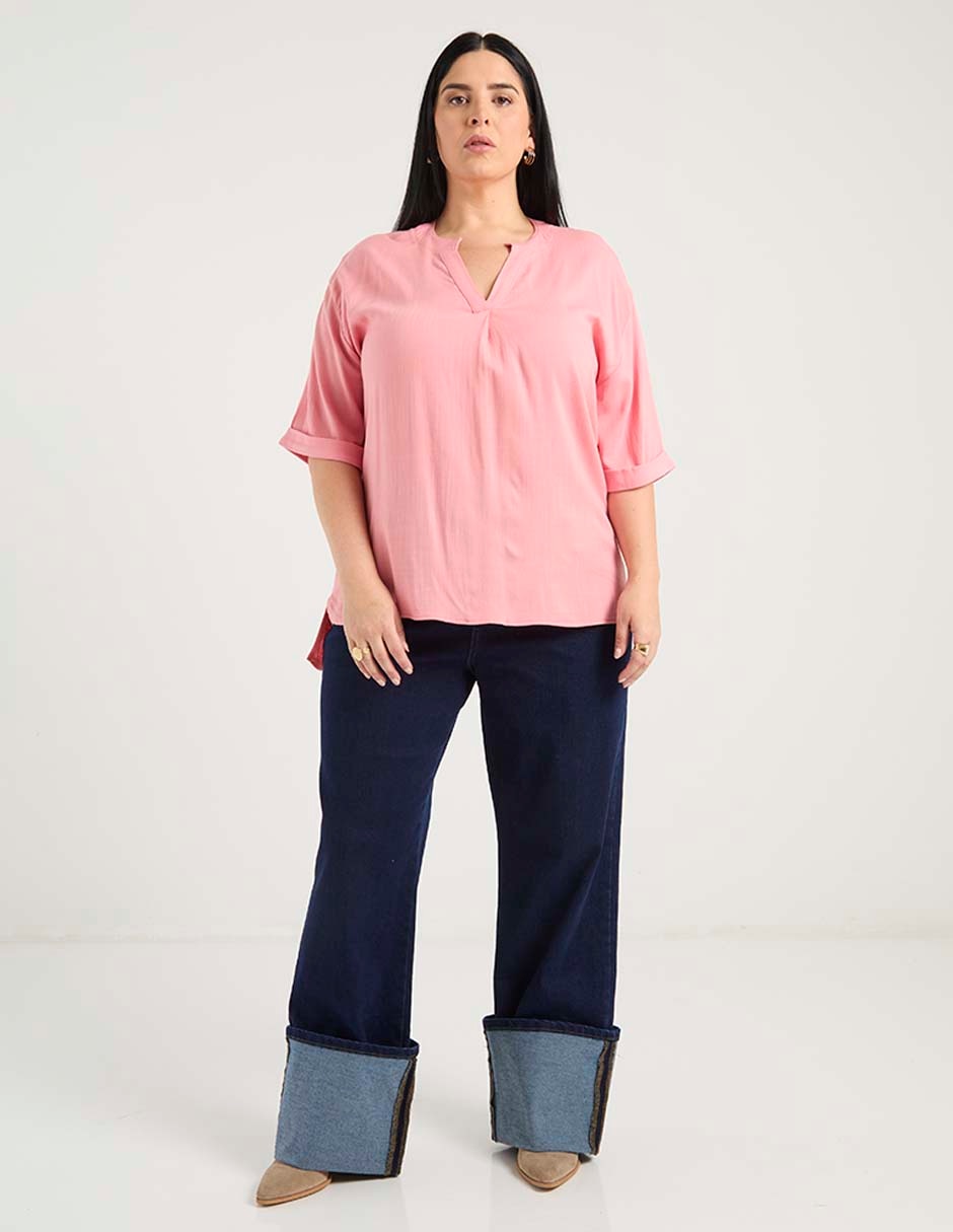 Pantalón acampanado wide leg para mujer 2