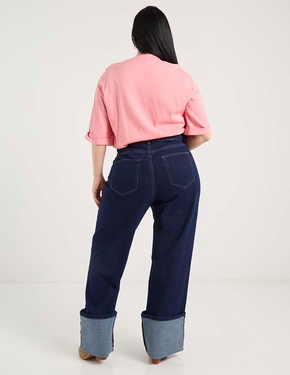Pantalón acampanado wide leg para mujer 6