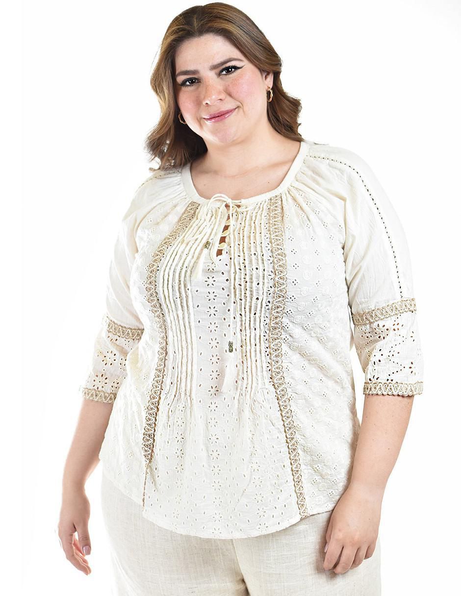 Blusa manga 3/4 para mujer Blusa manga 3/4 para mujer