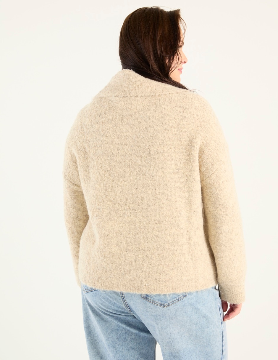 Suéter cuello con cierre para mujer 2