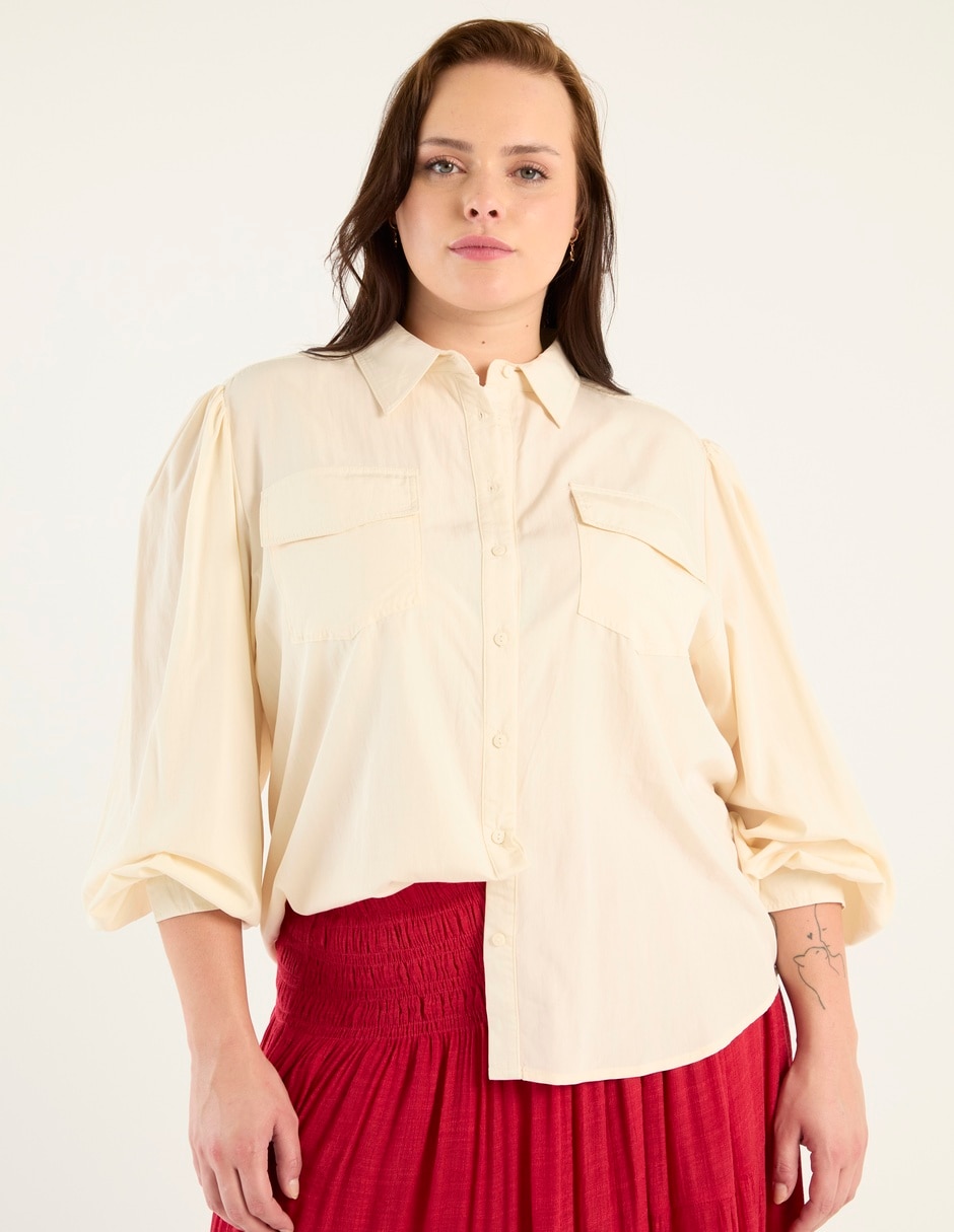 Blusa manga larga para mujer