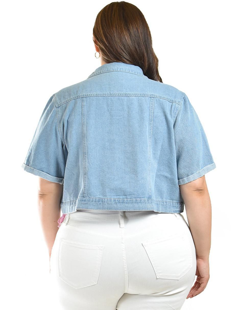Chamarra casual de mezclilla para mujer 3