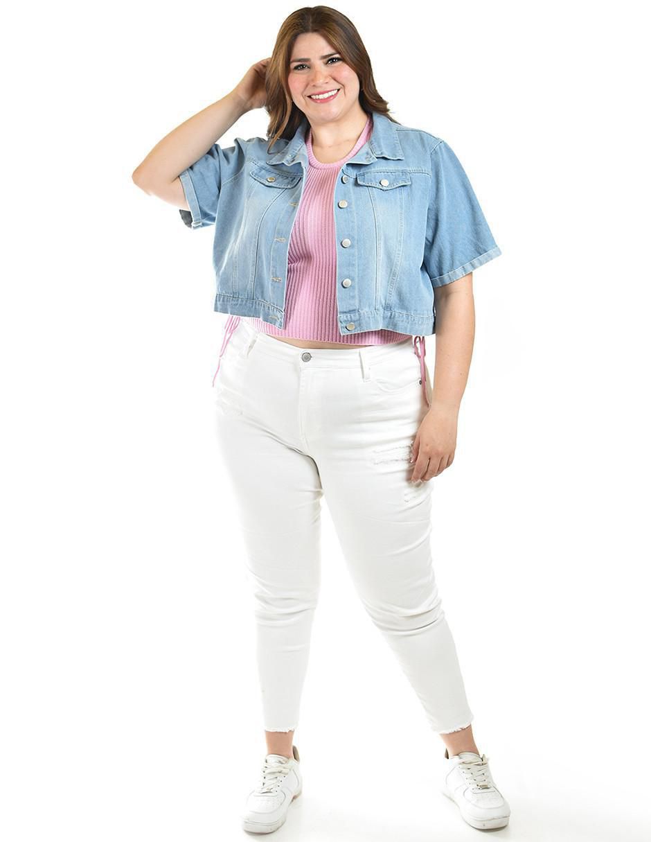 Chamarra casual de mezclilla para mujer 5