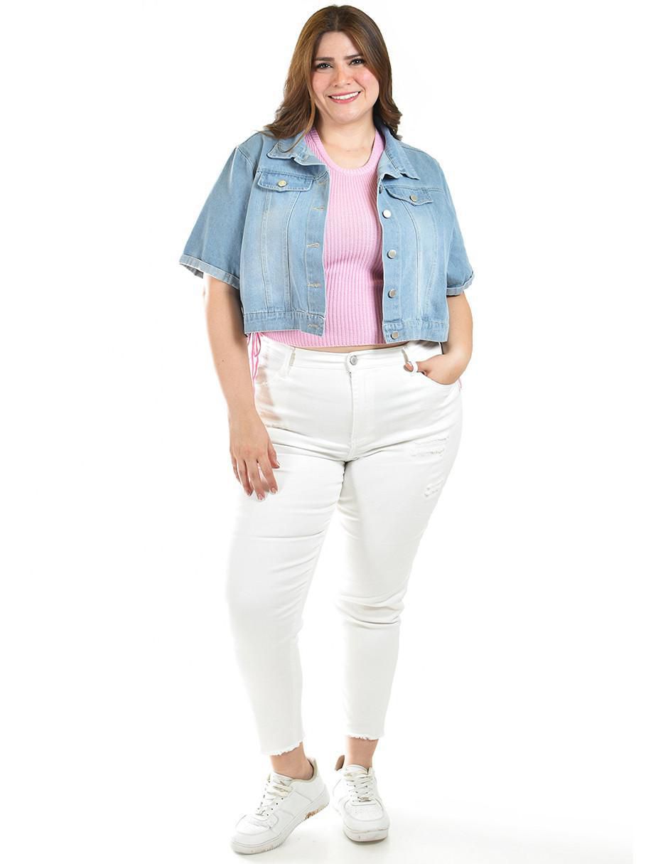Chamarra casual de mezclilla para mujer 6