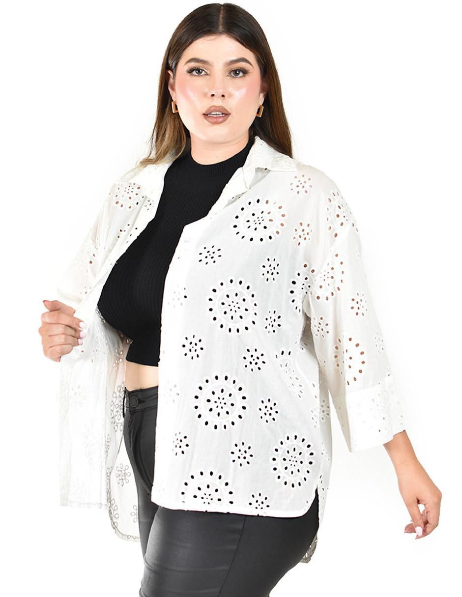Blusa camisera manga 3/4 para mujer 2