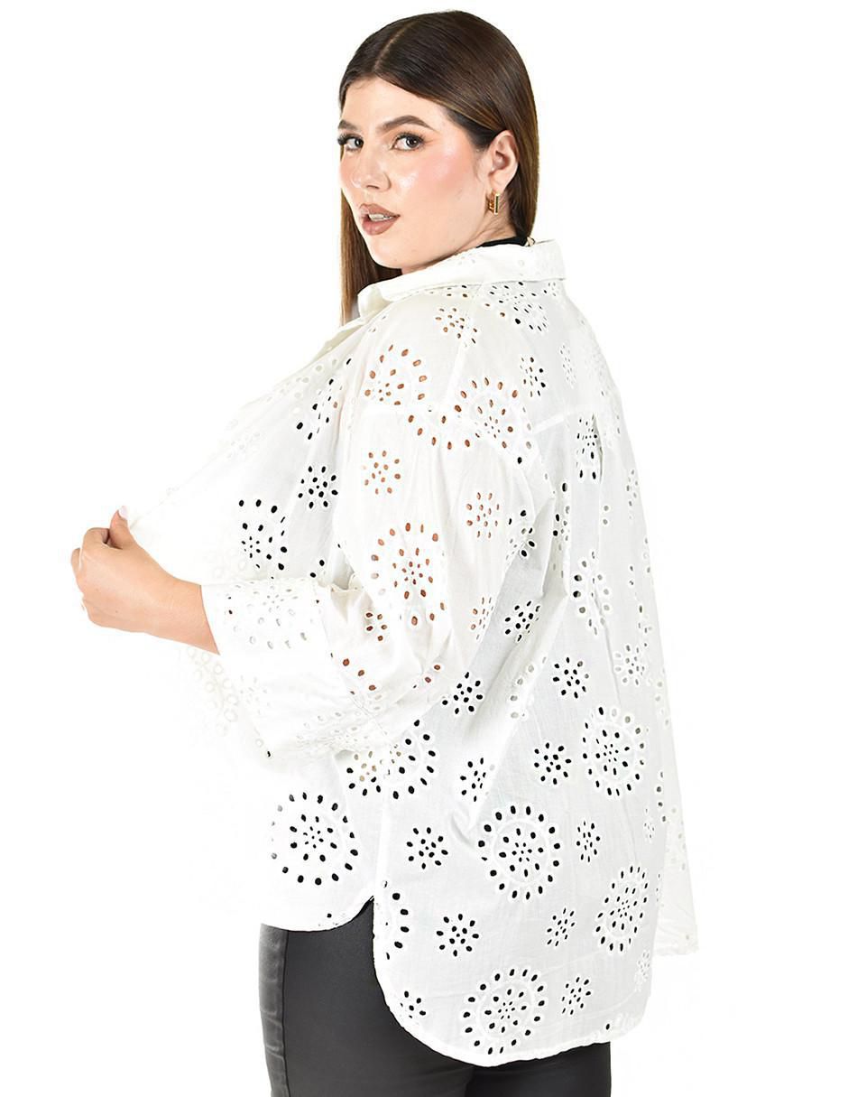 Blusa camisera manga 3/4 para mujer 3