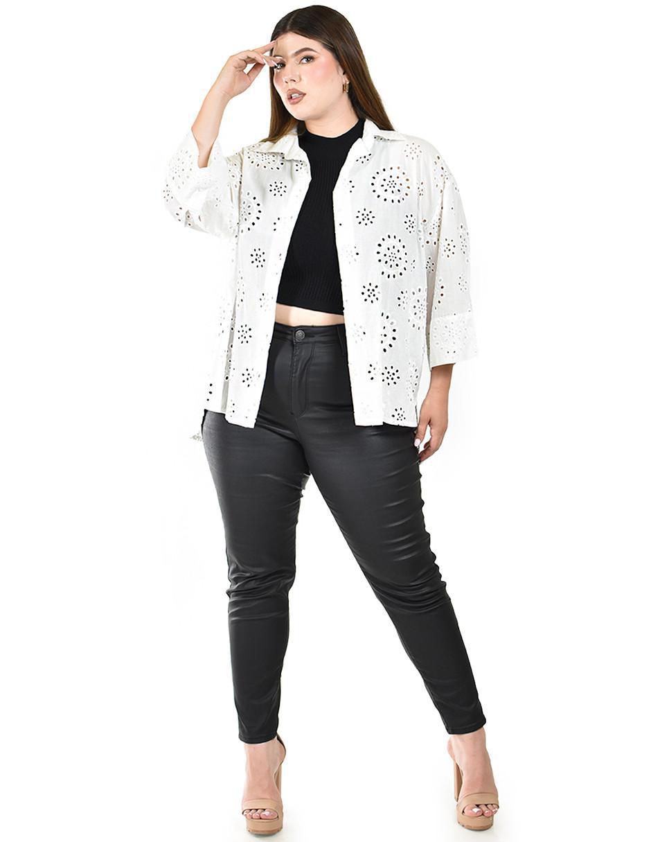 Blusa camisera manga 3/4 para mujer 5