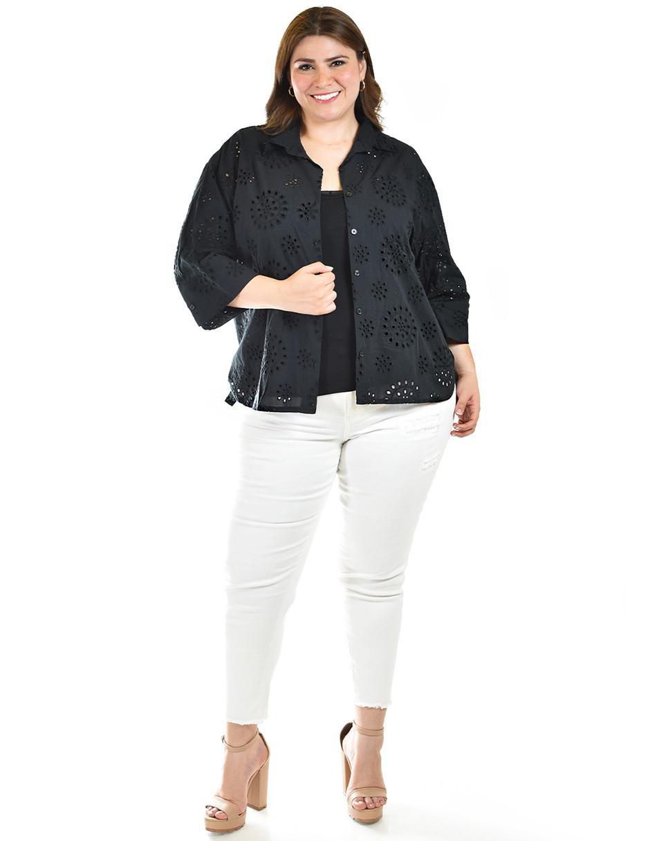 Blusa camisera manga 3/4 para mujer 7