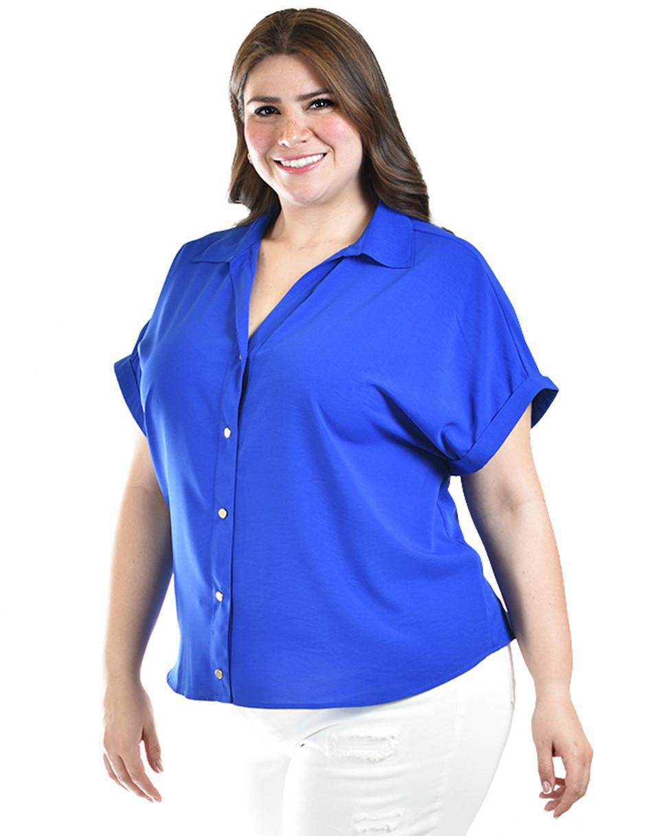 Blusa camisera manga corta para mujer 2
