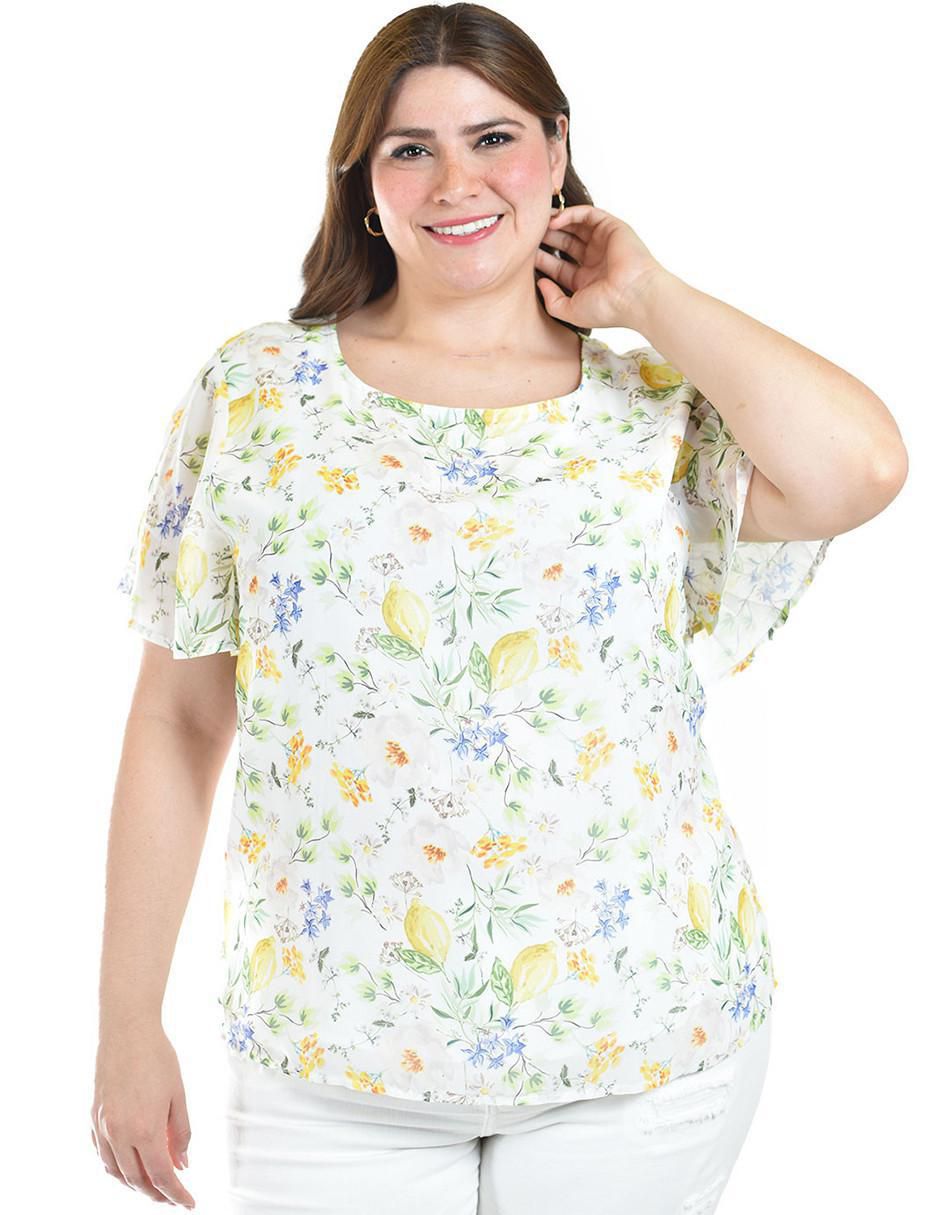 Blusa manga corta para mujer