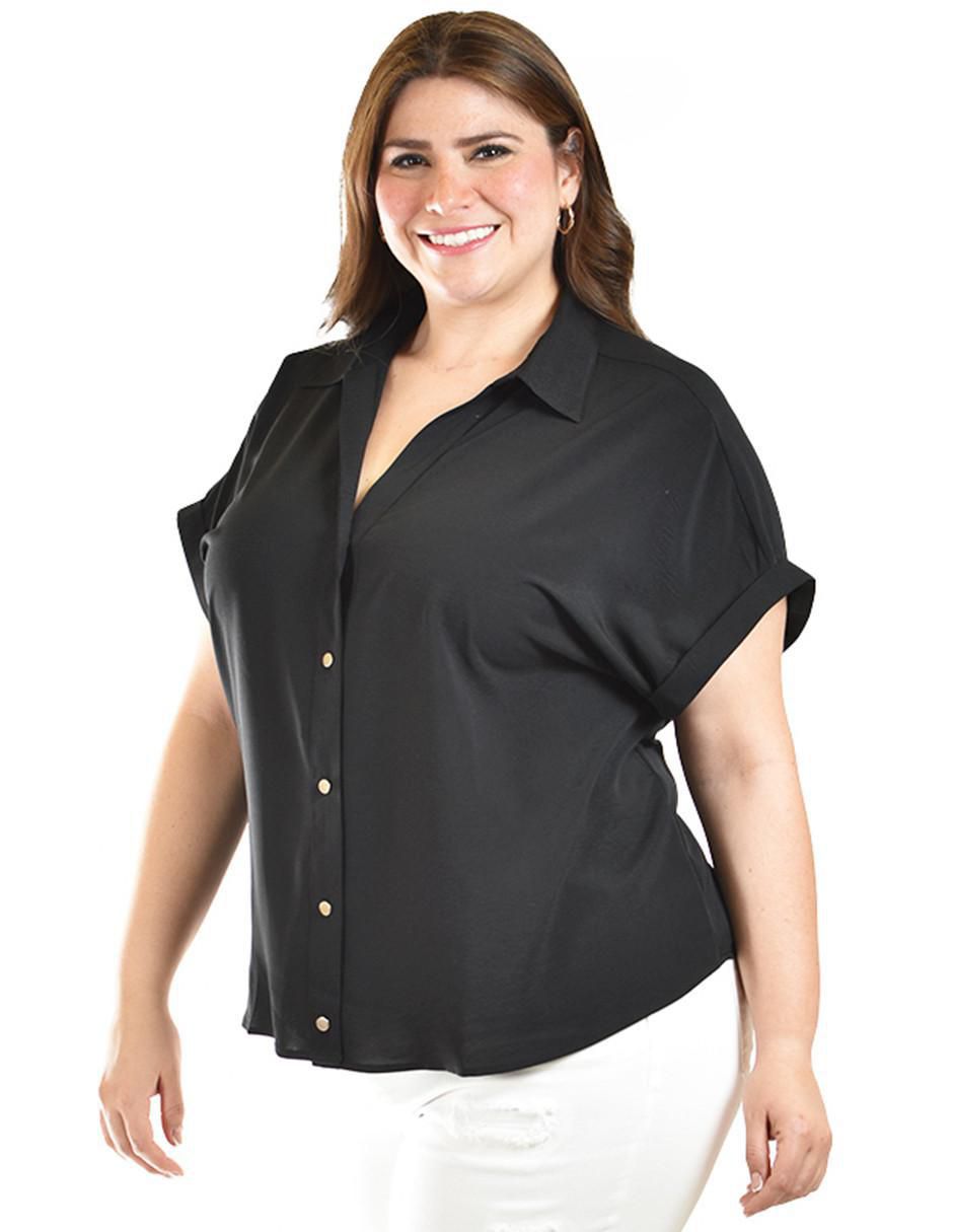 Blusa camisera manga corta para mujer 2