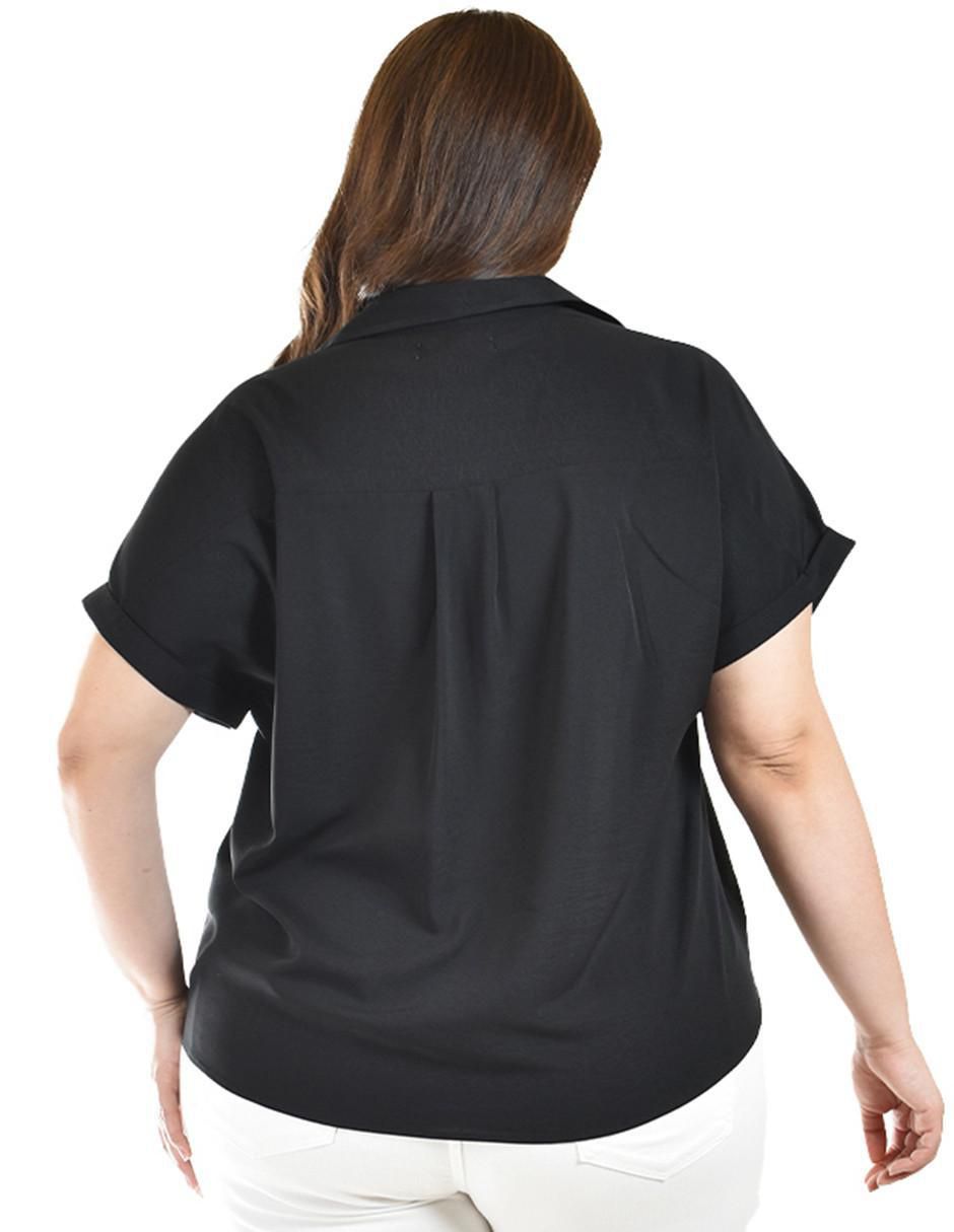 Blusa camisera manga corta para mujer 3