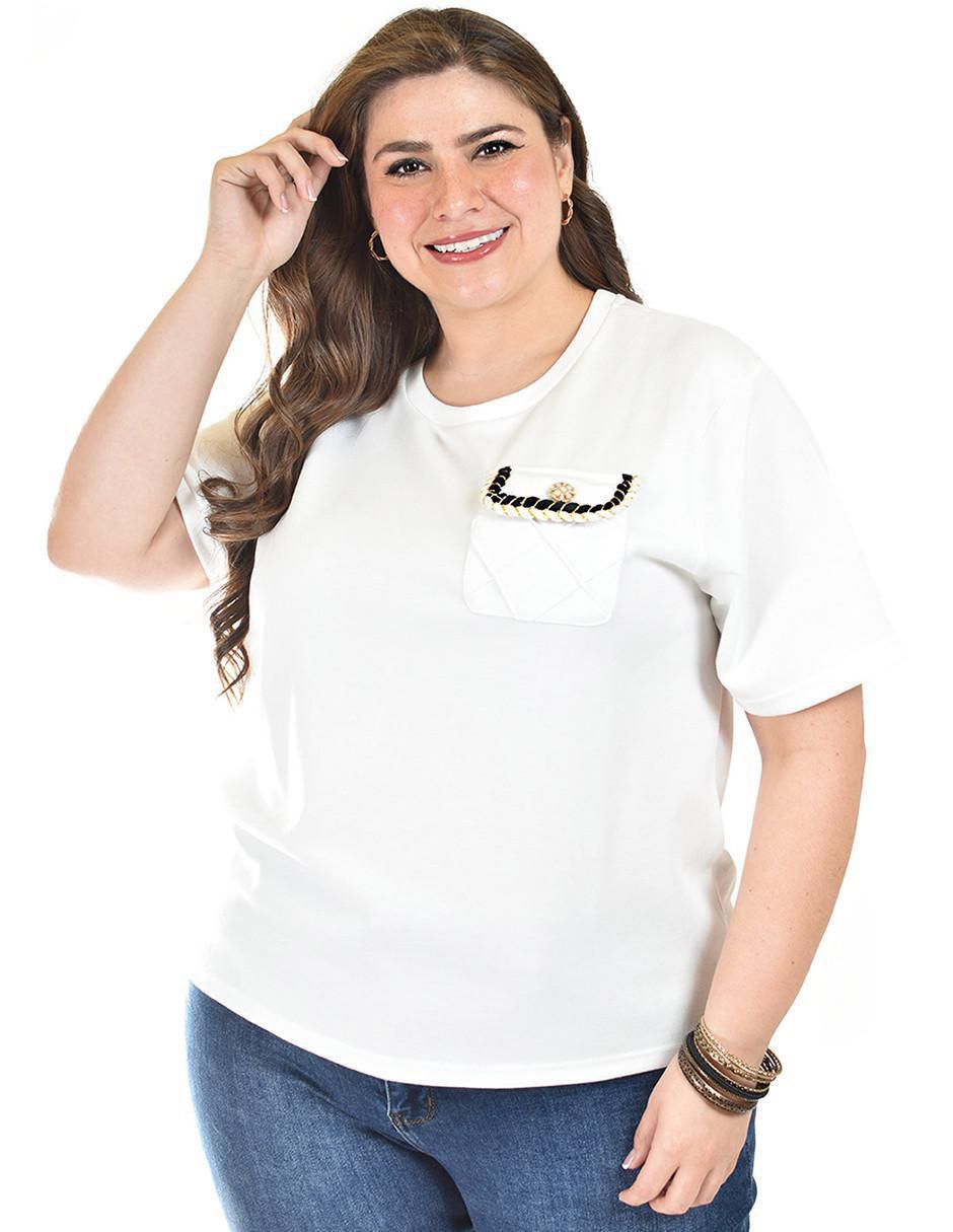 Blusa manga corta para mujer