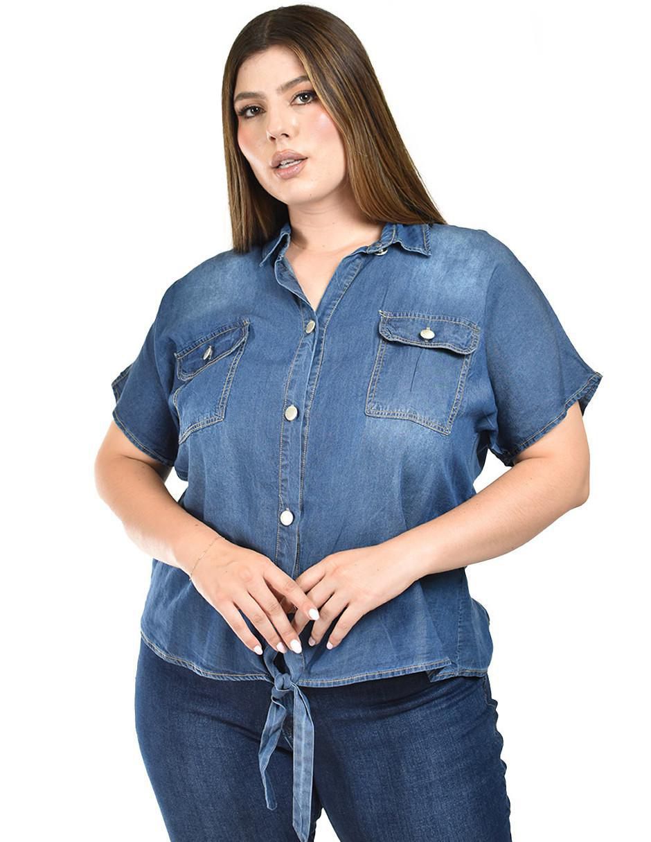 Blusa camisera manga corta para mujer Blusa camisera manga corta para mujer