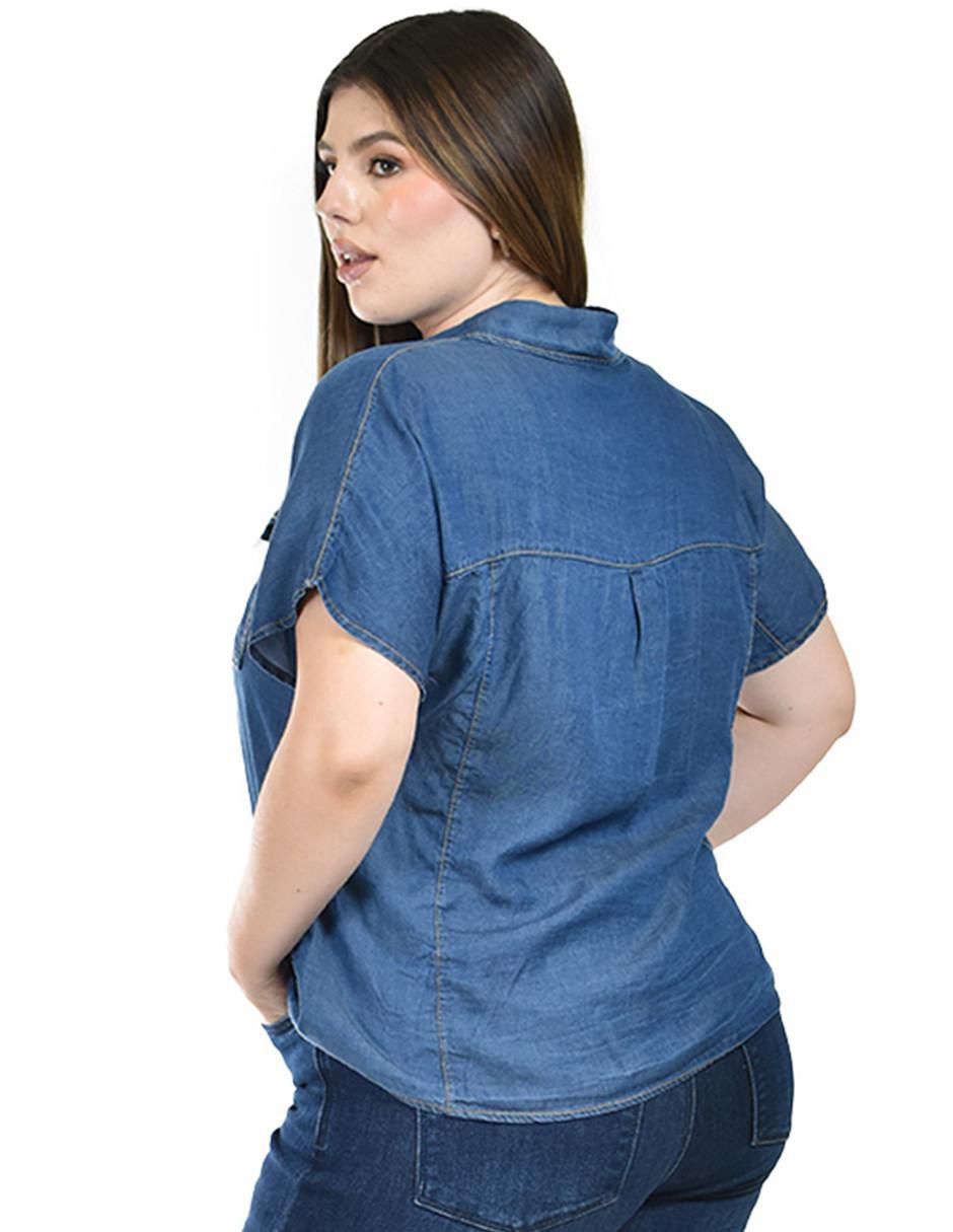 Blusa camisera manga corta para mujer 3