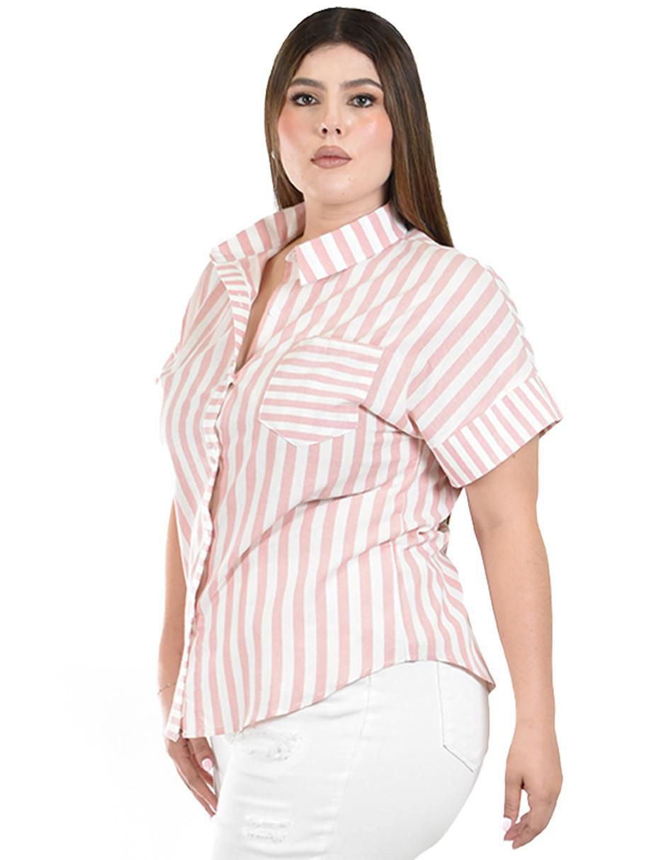 Blusa camisera manga corta para mujer 2