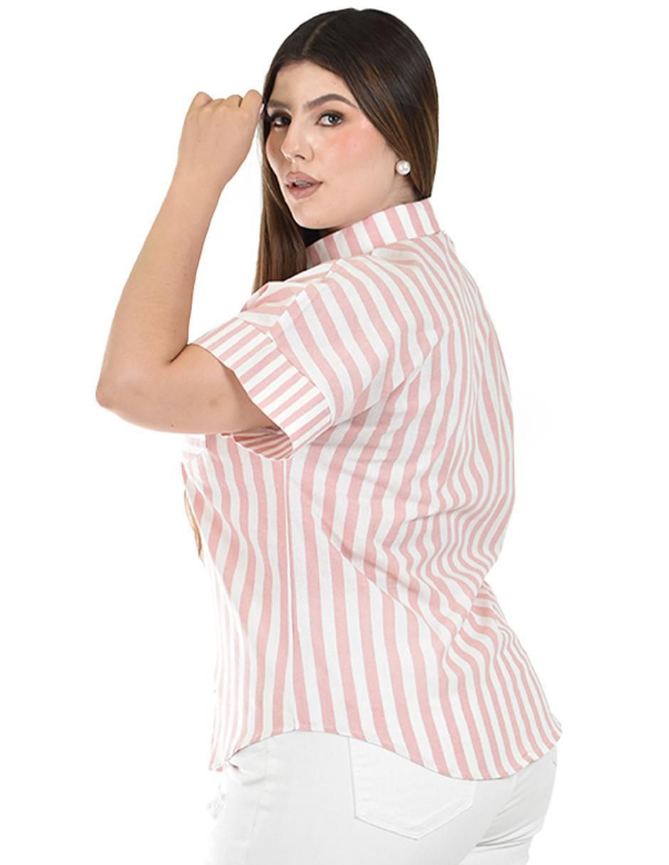 Blusa camisera manga corta para mujer 3