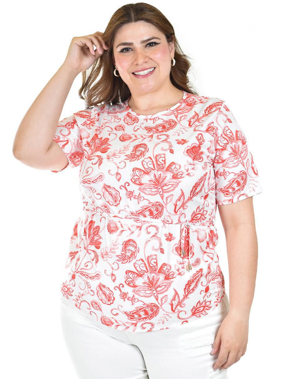 Blusa manga corta para mujer