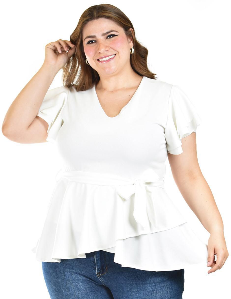 Blusa manga corta para mujer