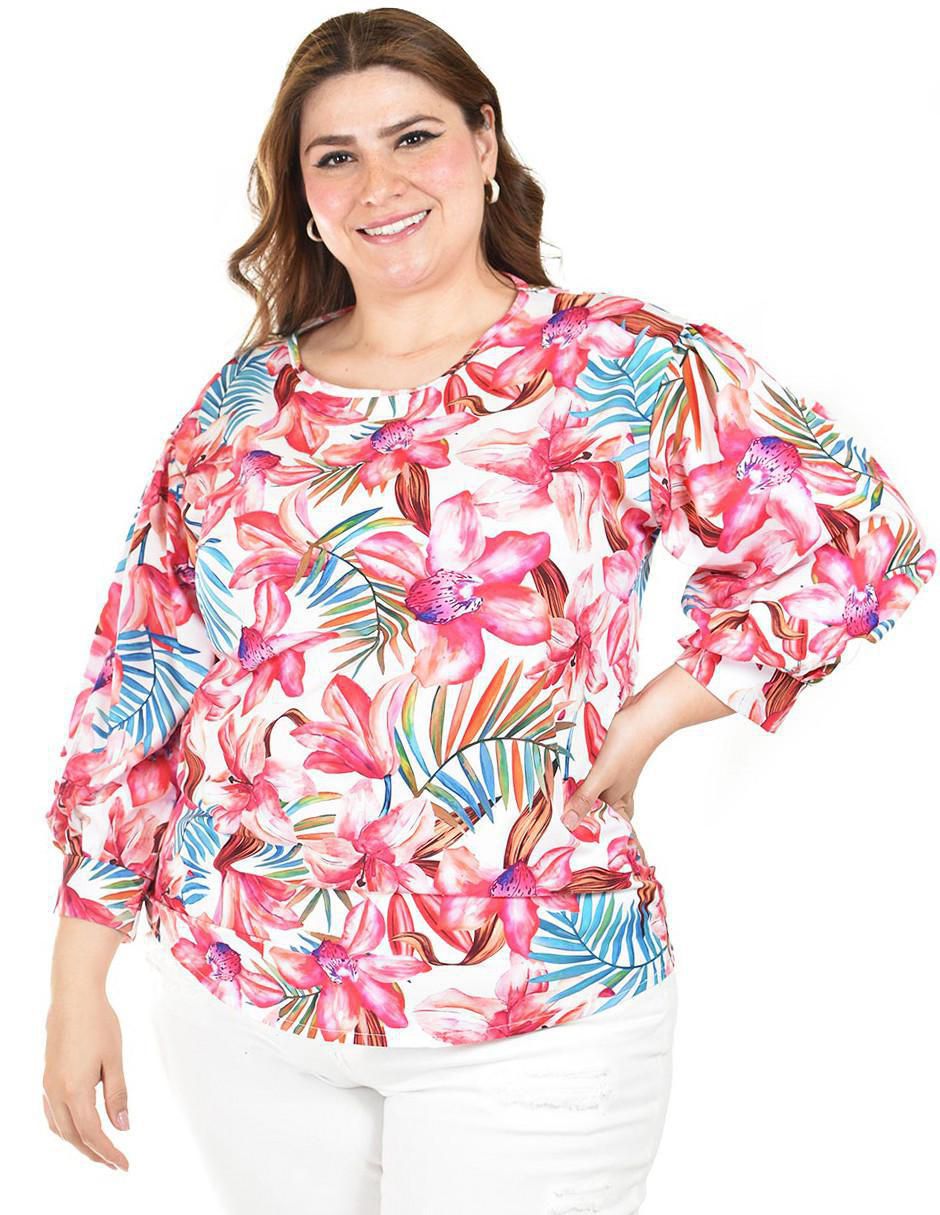 Blusa manga 3/4 para mujer