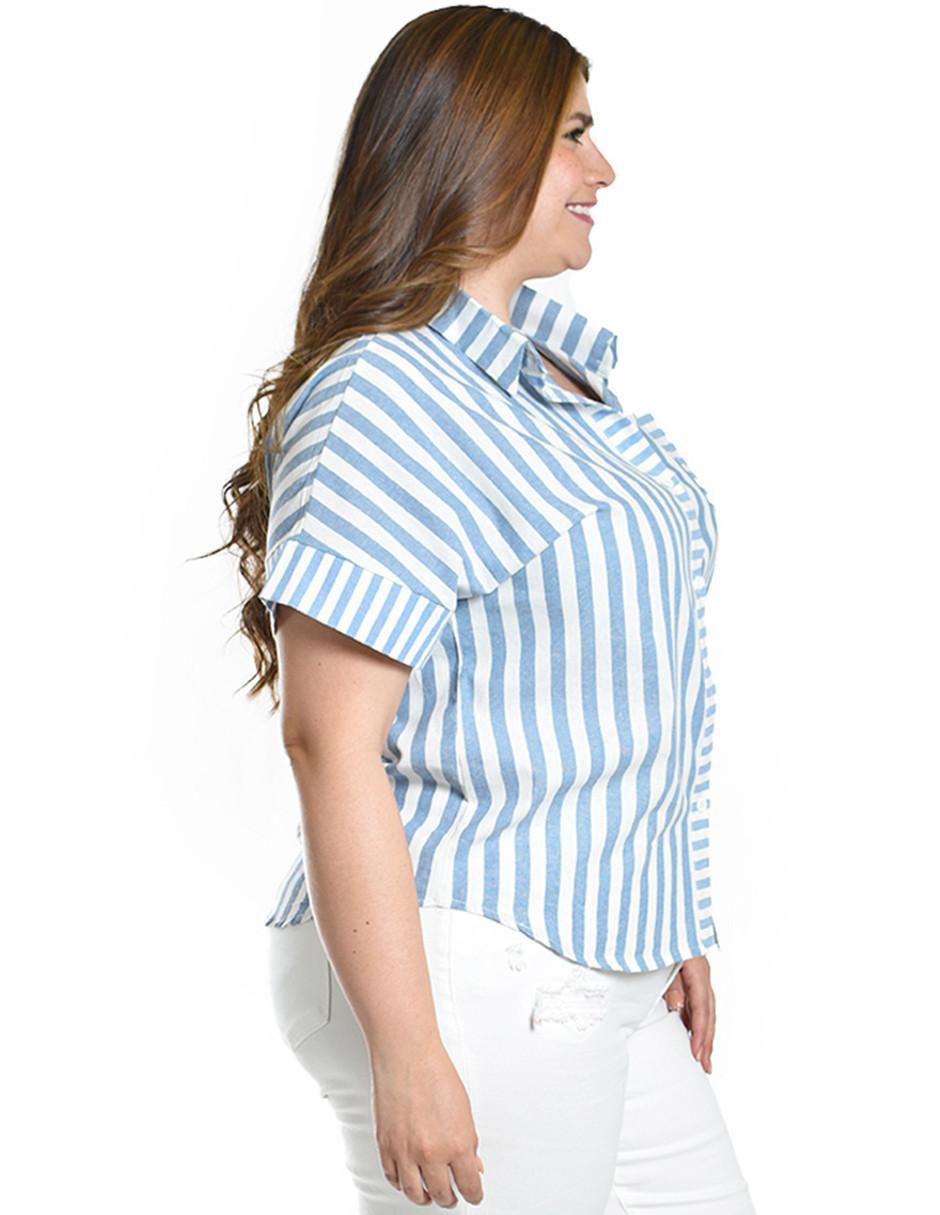 Blusa camisera manga corta para mujer 2