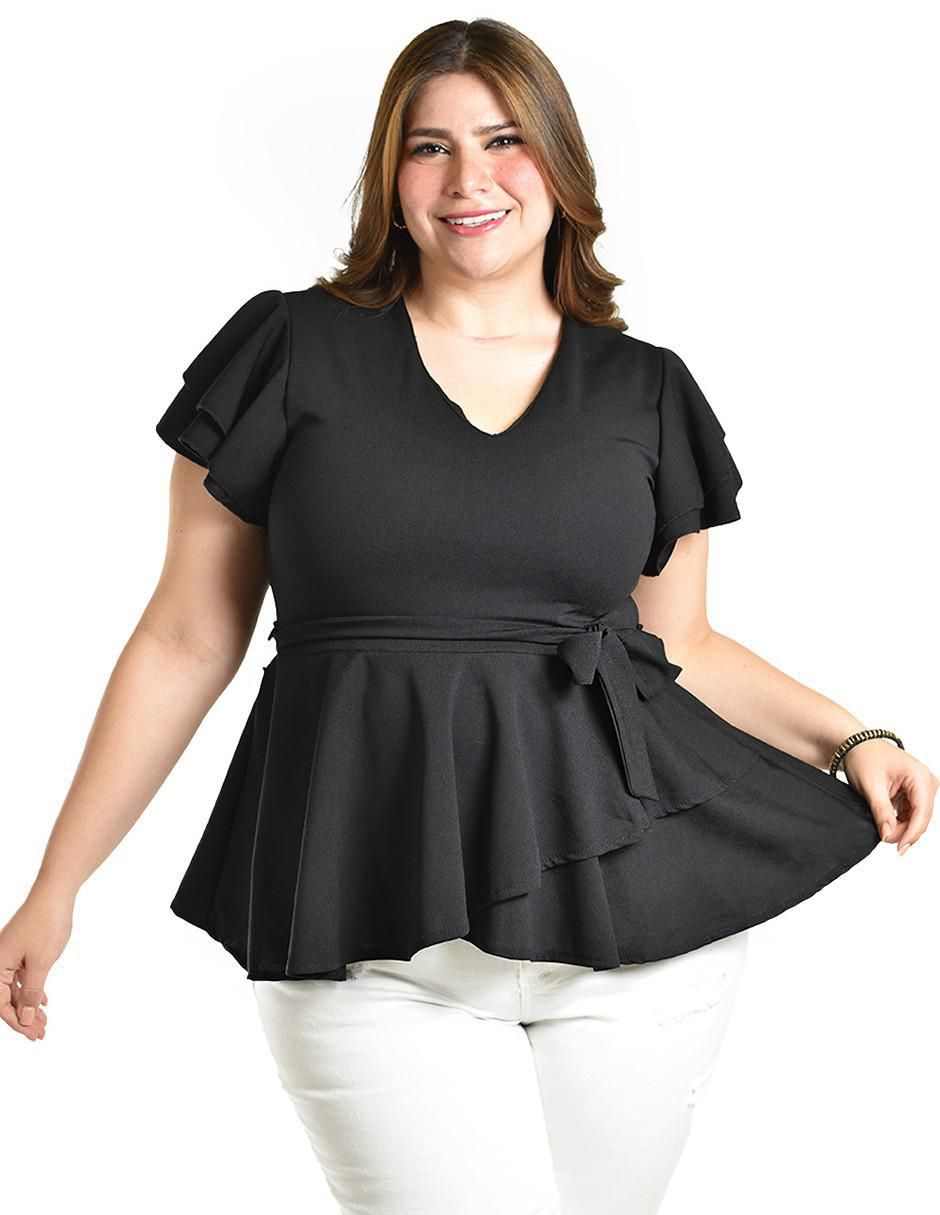 Blusa manga corta para mujer