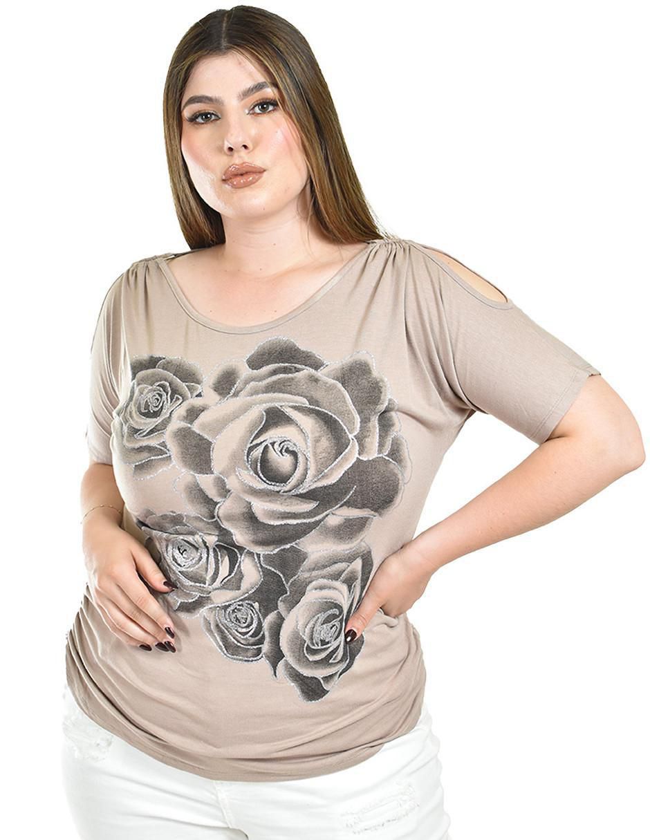 Blusa manga corta para mujer