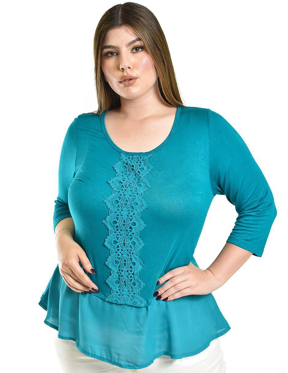Blusa manga 3/4 para mujer Blusa manga 3/4 para mujer