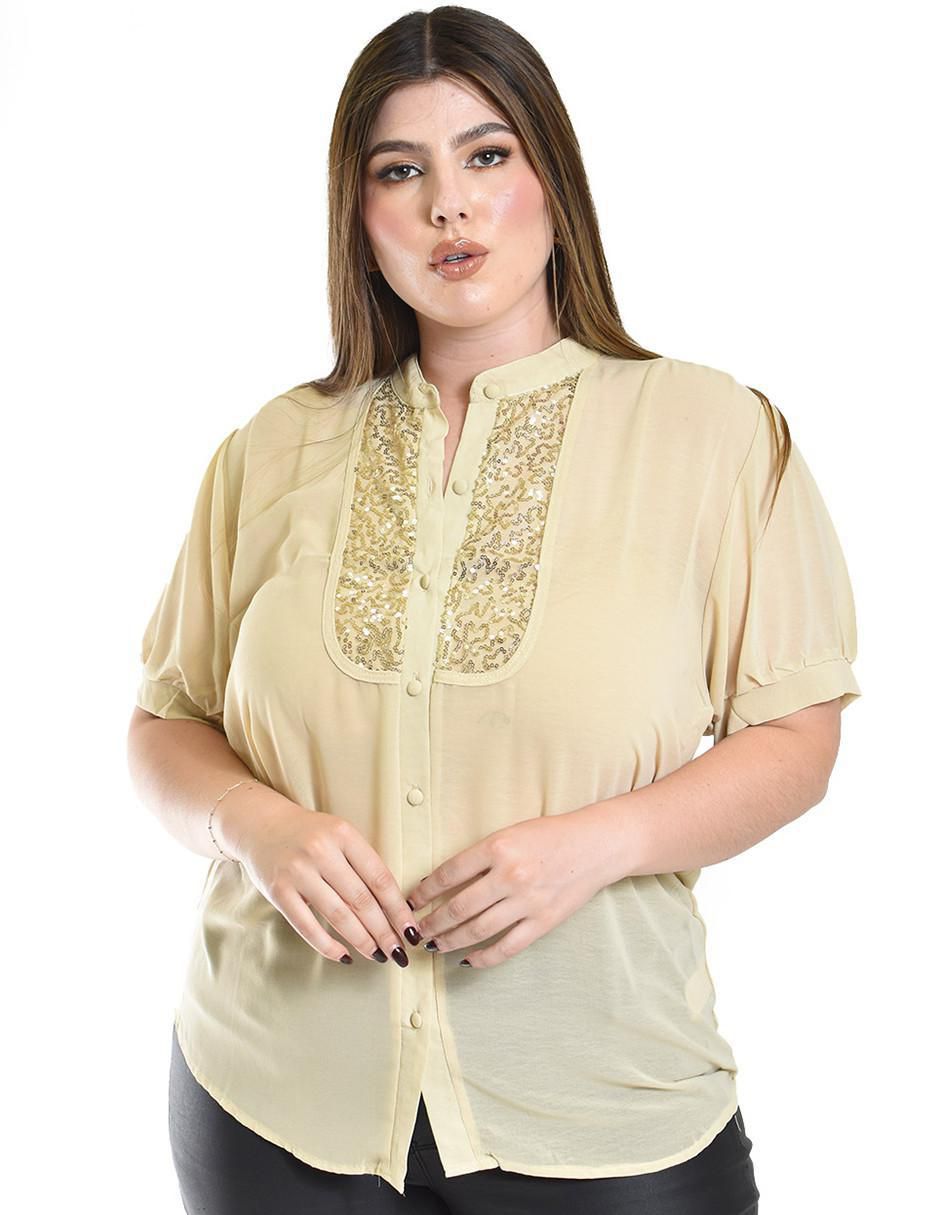 Blusa manga corta para mujer
