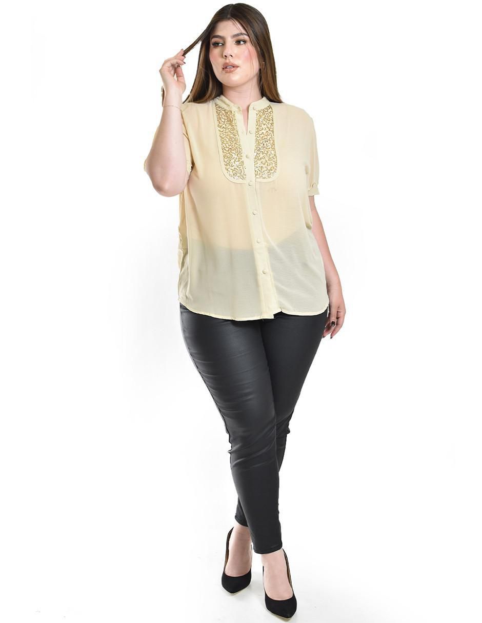 Blusa manga corta para mujer 4