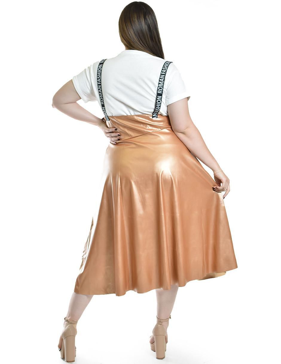Falda midi a la cintura alta 3