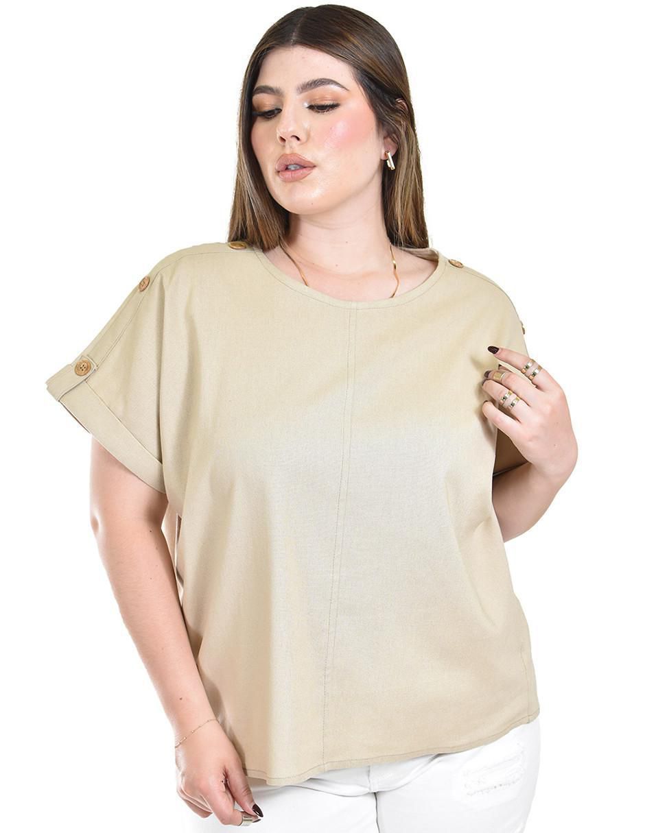 Blusa manga corta para mujer