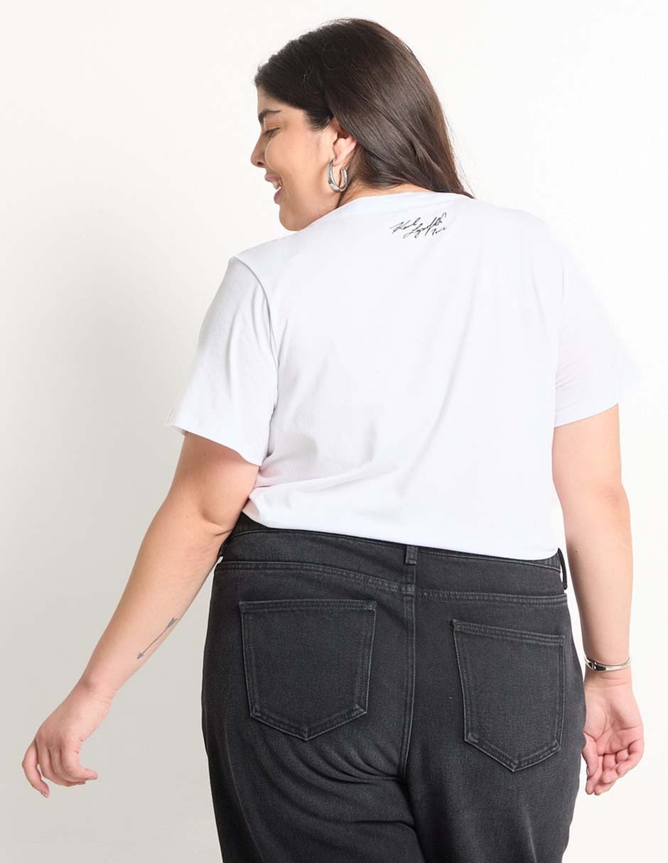 Playera manga corta cuello redondo para mujer 2