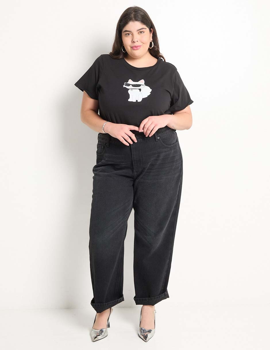 Playera manga corta cuello redondo para mujer 3
