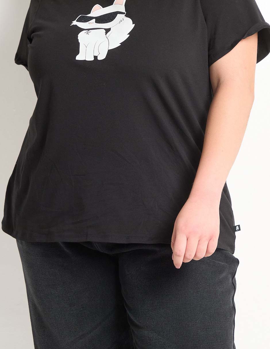 Playera manga corta cuello redondo para mujer 5