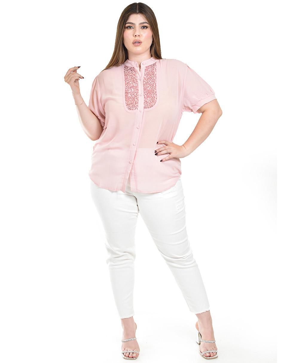 Blusa manga corta para mujer 4