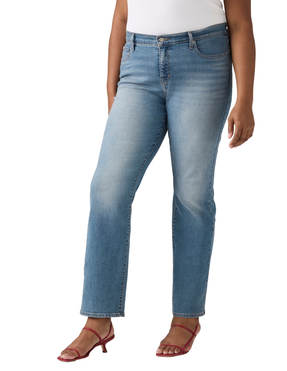 Jeans regular straight 314 PL shaping corte cintura para mujer 2