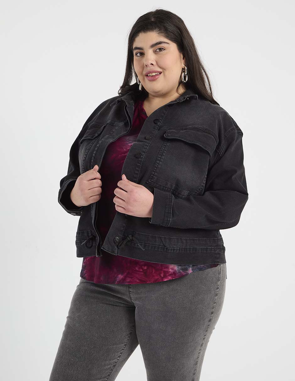 Chamarra denim de mezclilla para mujer