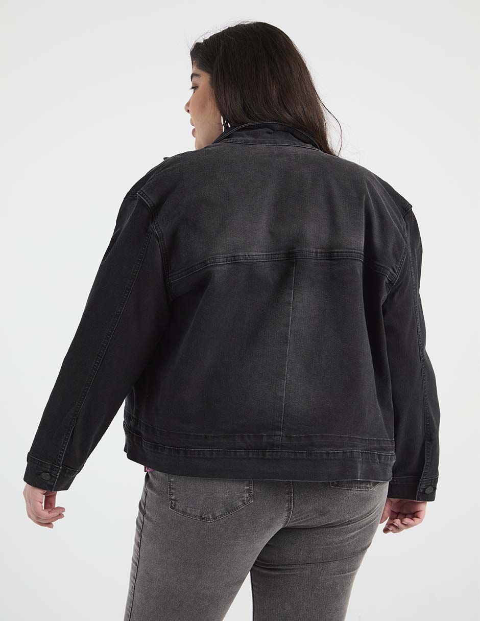 Chamarra denim de mezclilla para mujer 2