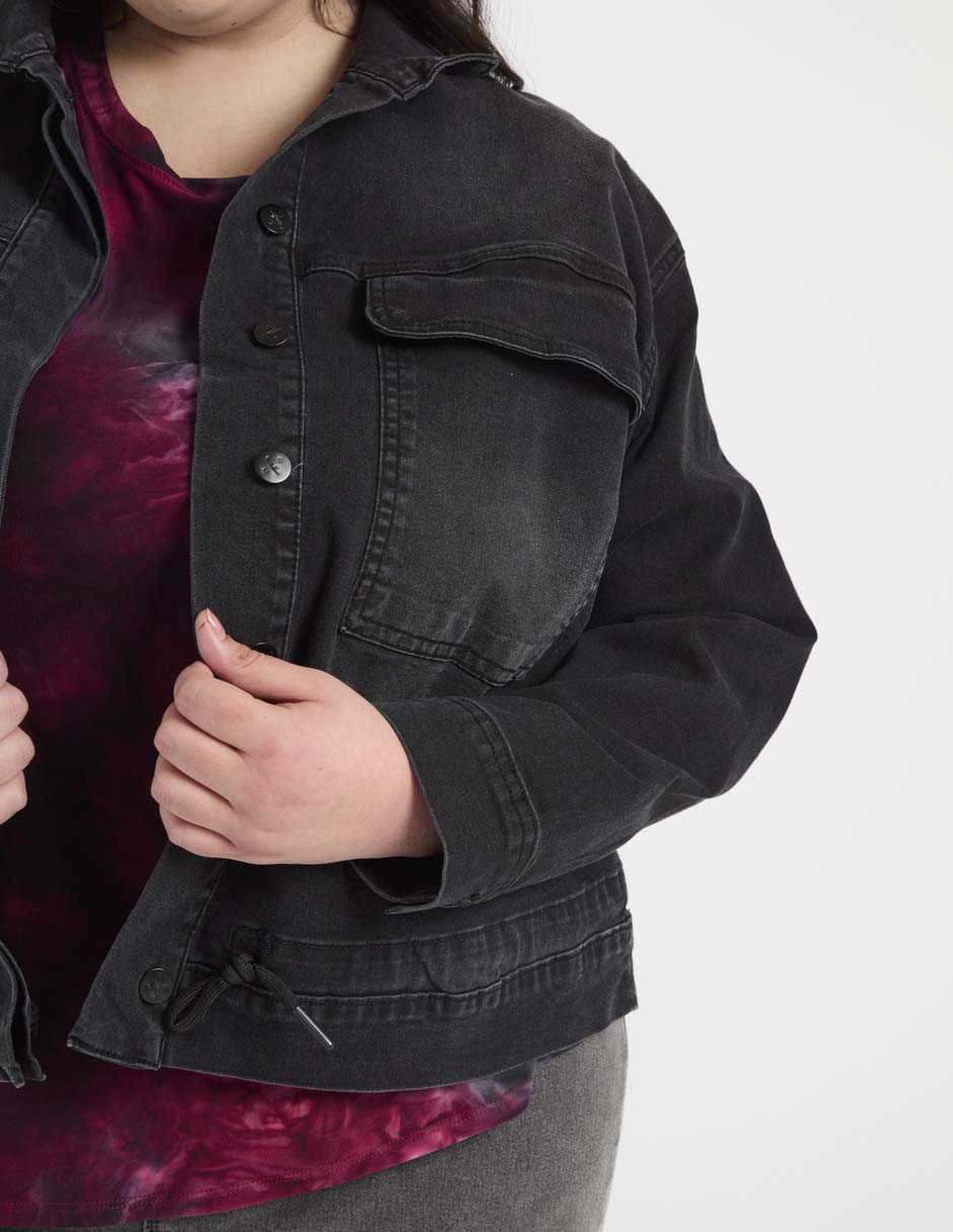 Chamarra denim de mezclilla para mujer 4