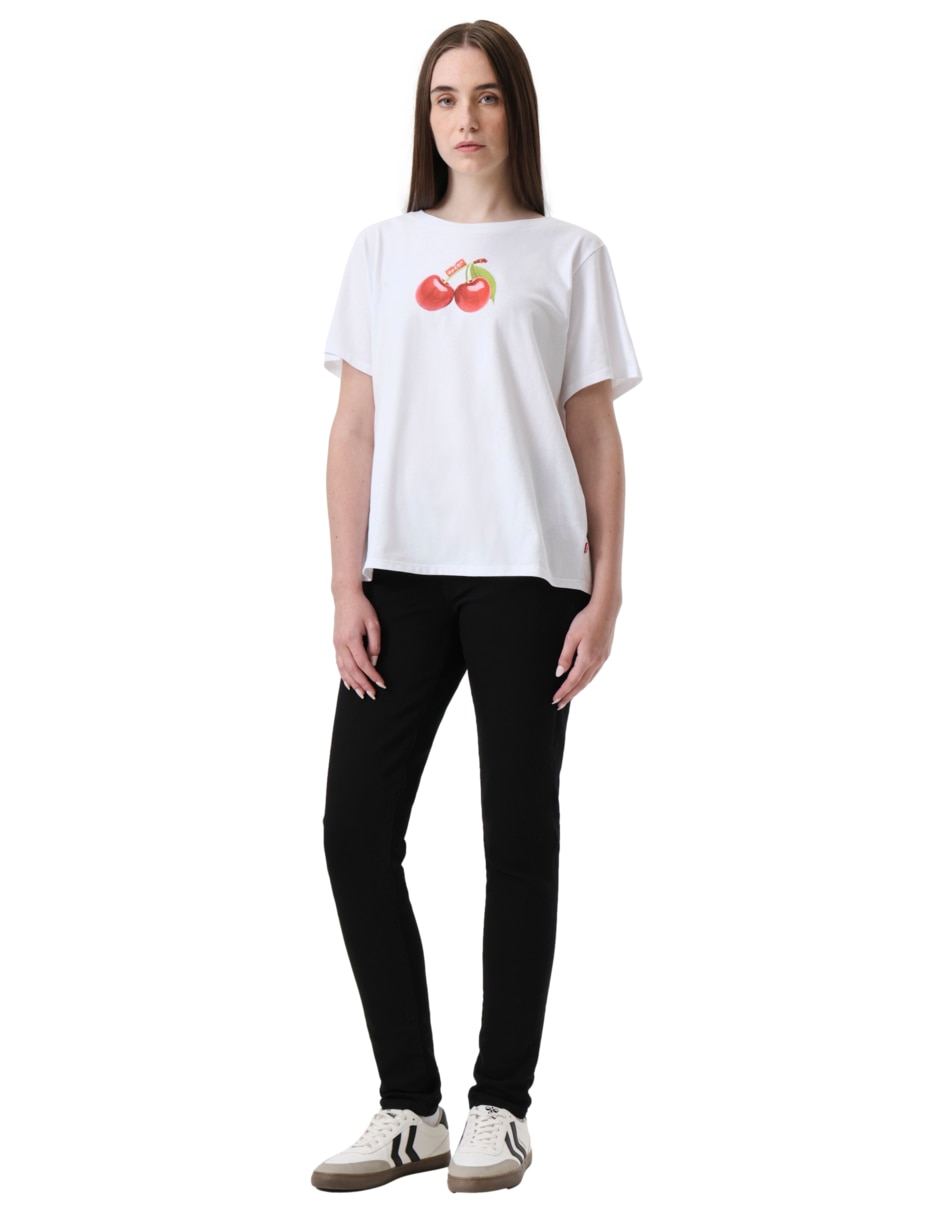 Playera manga corta cuello redondo para mujer 4